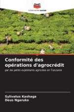 Conformité des opérations d'agrocrédit