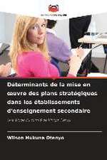 Déterminants de la mise en ¿uvre des plans stratégiques dans les établissements d'enseignement secondaire