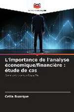 L'importance de l'analyse économique/financière : étude de cas