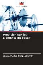 Provision sur les éléments de passif