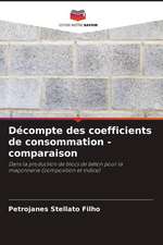 Décompte des coefficients de consommation - comparaison