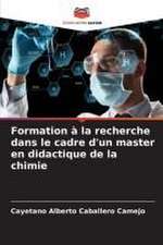 Formation à la recherche dans le cadre d'un master en didactique de la chimie