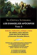 Los Evangelios Apocrifos Tomo 3, Coleccion La Critica Literaria Por El Celebre Critico Literario Juan Bautista Bergua, Ediciones Ibericas: Texto Original y Transcripcion Moderna Con Prologo y Notas, Coleccion La Critica Literaria Por El Celebre Critico L