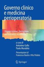 Governo clinico e medicina perioperatoria: Organizzazione, formazione, performance, eccellenza