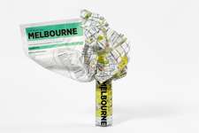 Melbourne Crumpled City Map