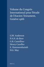 Volume du Congrès International pour l'étude de l'Ancien Testament, Genève 1966