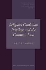 Religious Confession Privilege and the Common Law