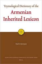 Etymological Dictionary of the Armenian Inherited Lexicon