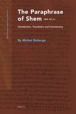 The Paraphrase of Shem (NH VII,1): Introduction, Translation and Commentary