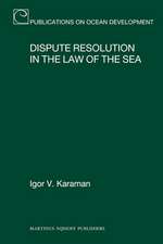 Dispute Resolution in the Law of the Sea