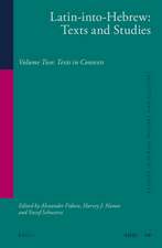 Latin-into-Hebrew: Texts and Studies : Volume Two:Texts in Contexts 