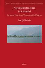 Argument structure in Kashmiri: Form and function of pronominal suffixation