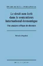 Le droit non écrit dans le contentieux international économique: Une analyse critique de discours