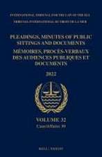 Pleadings, Minutes of Public Sittings and Documents/Mémoires, proces-verbaux des audiences publiques et documents (2022)