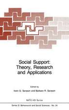 Social Support: Theory, Research and Applications