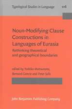 Noun-Modifying Clause Constructions in Languages of Eurasia