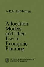 Allocation Models and their Use in Economic Planning