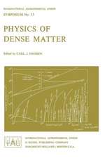 Physics of Dense Matter