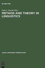 Method and Theory in Linguistics