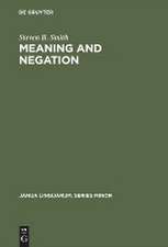 Meaning and Negation