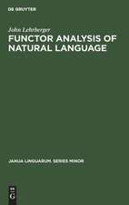 Functor Analysis of Natural Language