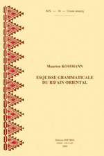 Esquisse Grammaticale Du Rifain Oriental