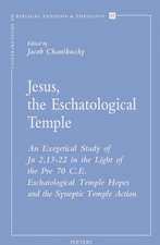 Jesus, the Eschatological Temple: An Exegetical Study of Jn 2,13-22 in the Light of the Pre 70 C.E. Eschatological Temple Hopes and the Synoptic Templ