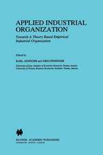 Applied Industrial Organization: Towards a Theory-Based Empirical Industrial Organization