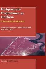 Postgraduate Programmes as Platform: A Research-led Approach