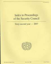 Index to Proceedings of the Security Council 2007