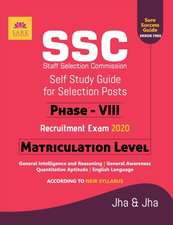 SSC MATRICULATION LEVEL PHASE VIII GUIDE 2020
