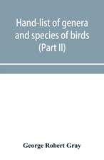 Hand-list of genera and species of birds