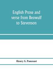 English prose and verse from Beowulf to Stevenson