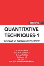 Varalakshmi S: QUANTITATIVE TECHNIQUES - 1