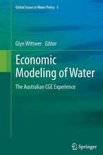 Economic Modeling of Water: The Australian CGE Experience