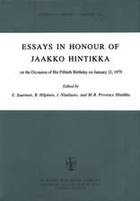 Essays in Honour of Jaakko Hintikka: On the Occasion of His Fiftieth Birthday on January 12, 1979