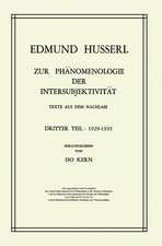 Zur Phänomenologie der Intersubjektivität: Texte aus dem Nachlass Dritter Teil: 1929–1935