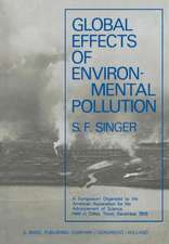 Global Effects of Environmental Pollution: A Symposium Organized by the American Association for the Advancement of Science Held in Dallas, Texas, December 1968