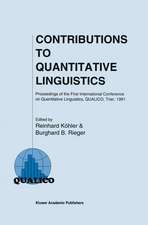 Contributions to Quantitative Linguistics: Proceedings of the First International Conference on Quantitative Linguistics, QUALICO, Trier, 1991