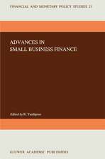 Advances in Small Business Finance