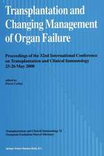 Transplantation and Changing Management of Organ Failure: Proceedings of the 32nd International Conference on Transplantation and Changing Management of Organ Failure, 25–26 May, 2000