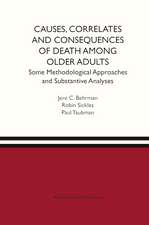 Causes, Correlates and Consequences of Death Among Older Adults: Some Methodological Approaches and Substantive Analyses