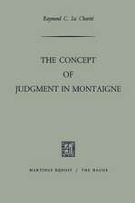 The Concept of Judgment in Montaigne