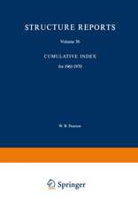 Structure Reports: Volume 36: Cumulative Index for 1961–1970