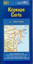 Korfu (Corfu) + Stadtplan 1 : 60 000