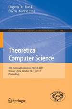 Theoretical Computer Science: 35th National Conference, NCTCS 2017, Wuhan, China, October 14-15, 2017, Proceedings