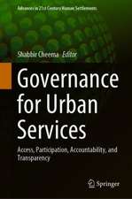 Governance for Urban Services: Access, Participation, Accountability, and Transparency