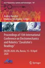 Proceedings of 15th International Conference on Electromechanics and Robotics 