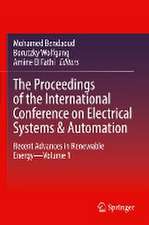 The Proceedings of the International Conference on Electrical Systems & Automation: Recent Advances in Renewable Energy—Volume 1