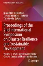 Proceedings of the 2nd International Symposium on Disaster Resilience and Sustainable Development: Volume 1 - Multi-hazard Vulnerability, Climate Change and Resilience Building